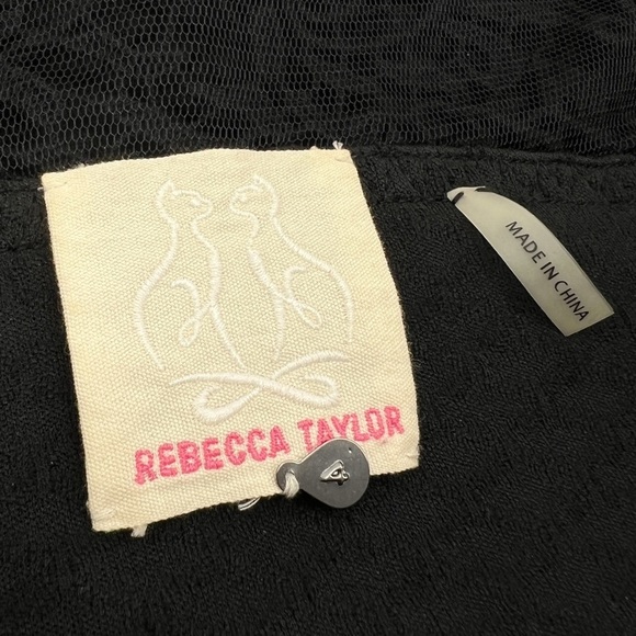 REBECCA Taylor Quilted Lace-Panel Jacket - Picture 6 of 6